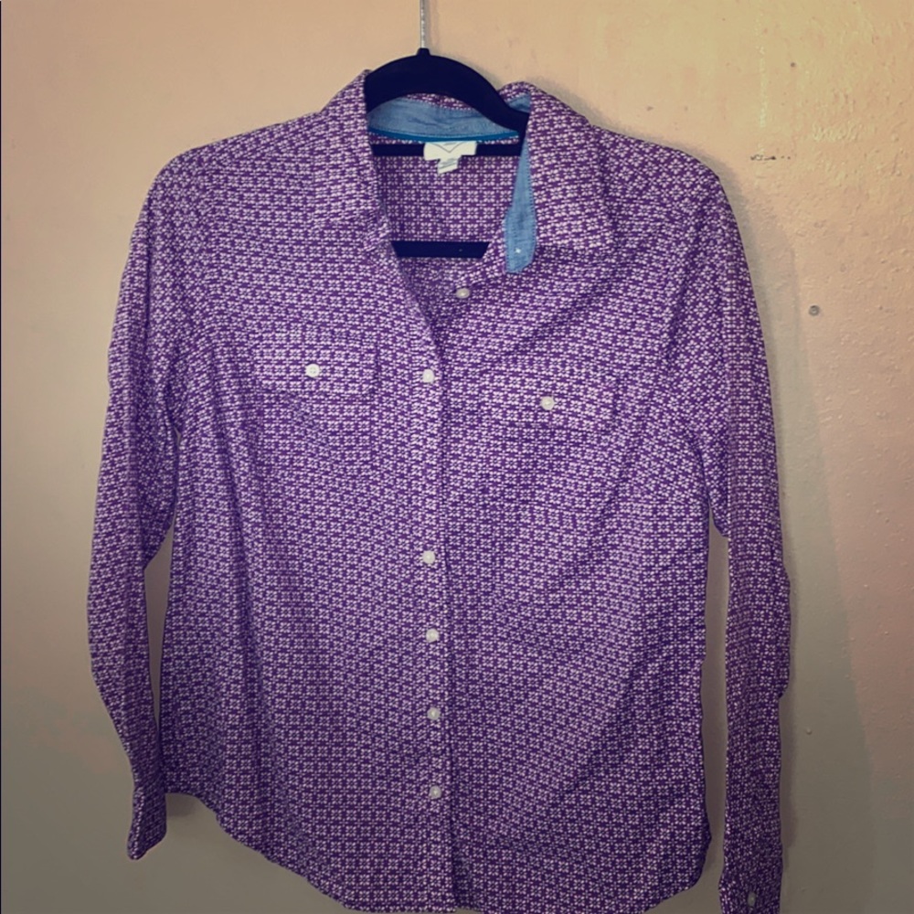 Purpled button shirt